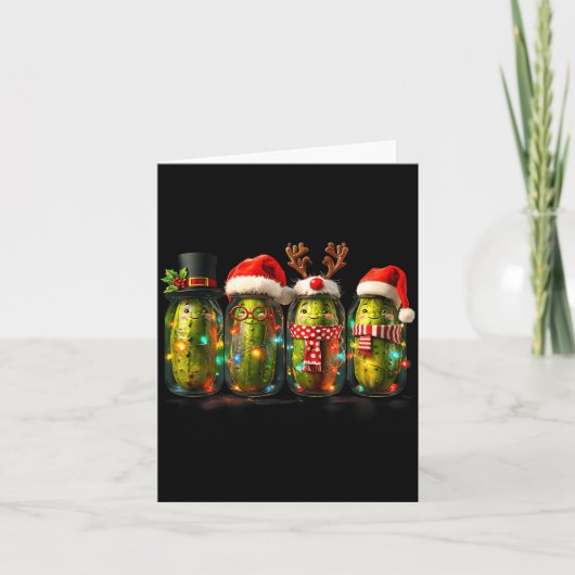 Festive Ckle Jar Meme Christmas Lights Santa Hat X Kaart (Voorkant)