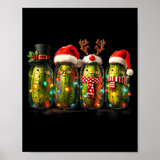 Festive Ckle Jar Meme Christmas Lights Santa Hat X Poster (Voorkant)