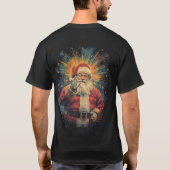Festive Classic Santa Claus Christmas Art T-shirt (Achterkant)