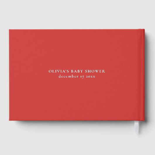 Festive Clothesline Christmas Baby Shower  Gastenboek (Achterkant)