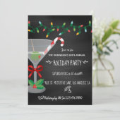 Festive cocktail met de naam kerstkerstkerstcadeau kaart (Staand voorkant)