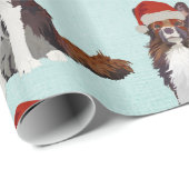 FESTIVE COLLIE Wrapping Paper Cadeaupapier (Rol Hoek)