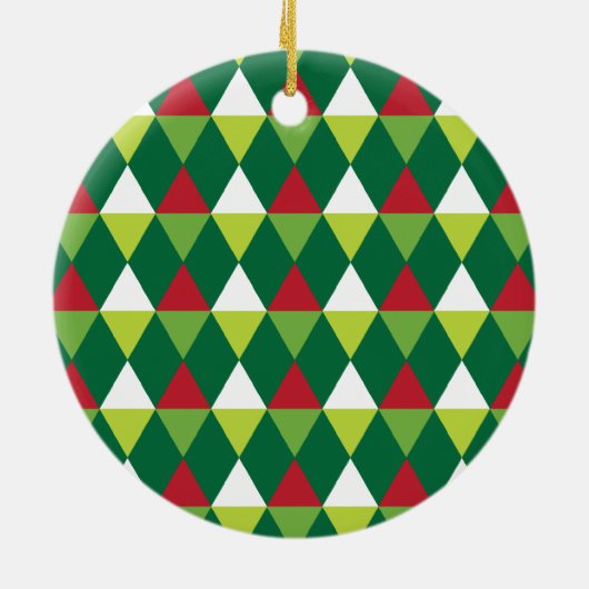 Festive Color Pattern Foto Keramisch Ornament (Achterkant)