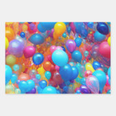 Festive Colorful Balloon Inpakpapier Vel (Voorkant 3)