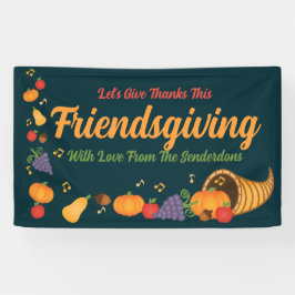 Festive Colorful Cornucopia Friendsgiving Party Spandoek