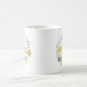 Festive Colorful Happy Easter Chicks & Wreater Koffiemok (Center)