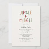 Festive Colorful Kerstmis Jingle en Mingle Kaart (Voorkant)