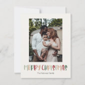 Festive Colorful Kerstmis Vertical Single Photo Feestdagenkaart (Voorkant)