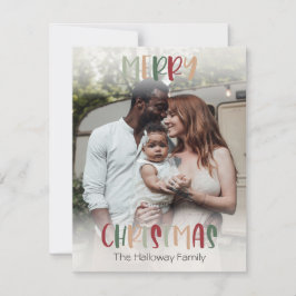 Festive Colorful Kerstmis, volledige foto Feestdagenkaart