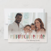 Festive Colorful Kerstmis - Volledige foto Feestdagenkaart (Voorkant)