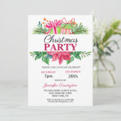 Festive Colorful Kerstparty Kaart (Staand voorkant)