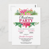 Festive Colorful Kerstparty uitnodiging (Voorkant / Achterkant)