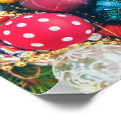 Festive Colorful Kerstversients, Decorations Poster (Hoek)