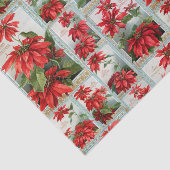 Festive Colorful  Poinsettias Tissuepapier (Detail)