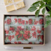 Festive Colorful  Poinsettias Tissuepapier (Geschenk)
