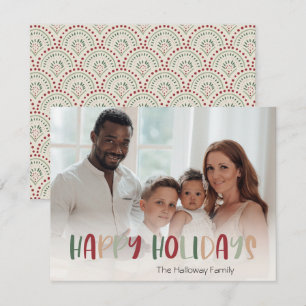 Festive Colorful Prettige feestdagen Full Photo Feestdagenkaart