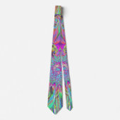 Festive Colorful Psychedelic Dahlia Flower Petals Stropdas (Voorkant)