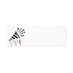 Festive Colorful Return-adres nieuwjaar Etiket
