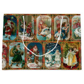 Festive Colorful Victoriaans kerstkaarten Groot Cadeauzakje (Voorkant)