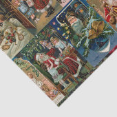 Festive Colorful  Victoriaans kerstkaarten Tissuepapier (Detail)