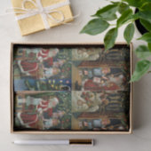 Festive Colorful  Victoriaans kerstkaarten Tissuepapier (Geschenk)