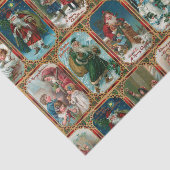 Festive Colorful  Victoriaans kerstkaarten Tissuepapier (Detail)