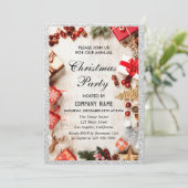 Festive Company Kerstparty Silver Glitter Kaart (Staand voorkant)