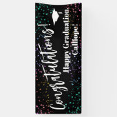 Festive Confetti Gefeliciteerd Afstuderen Spandoek (Verticaal)