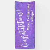 Festive Confetti Gefeliciteerd, we vieren feest Spandoek (Verticaal)