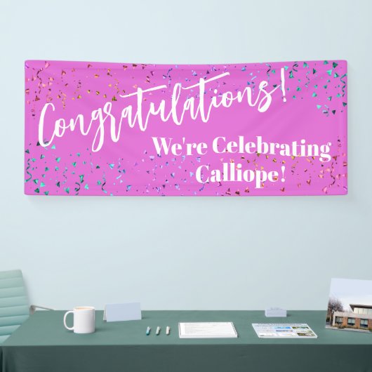 Festive Confetti Gefeliciteerd, we vieren feest Spandoek (Beurs)