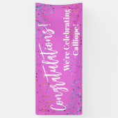 Festive Confetti Gefeliciteerd, we vieren feest Spandoek (Verticaal)