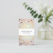 Festive Confetti & Gold Circles Bekijk de prachtig Visitekaartje (Staand voorkant)