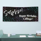 Festive Confetti Surprise Birthday Party Black Spandoek (Beurs)
