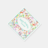 Festive Confetti Toss Happy Birthday Celebration Servet (Hoek)