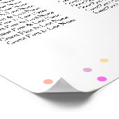 Festive Confetti Wedding Seating Chart Poster (Hoek)