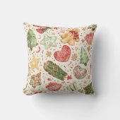 Festive Cookie Parade Pattern | Holiday Cookies Kussen (Voorkant)