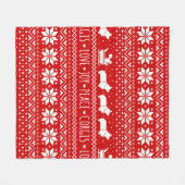 Festive Corgis Kerstfeestdagen Fleece Deken (Voorkant (Horizontaal))