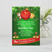 Festive Corporate Holiday Party Uitnodiging (Staand voorkant)