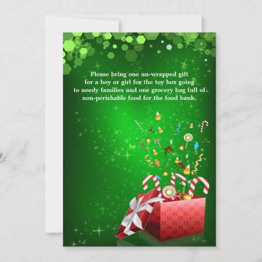 Festive Corporate Holiday Party Uitnodiging (Achterkant)