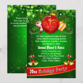 Festive Corporate Holiday Party Uitnodiging (Voorkant / Achterkant)