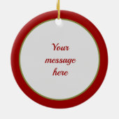 Festive Country cardinal add message Keramisch Ornament (Achterkant)