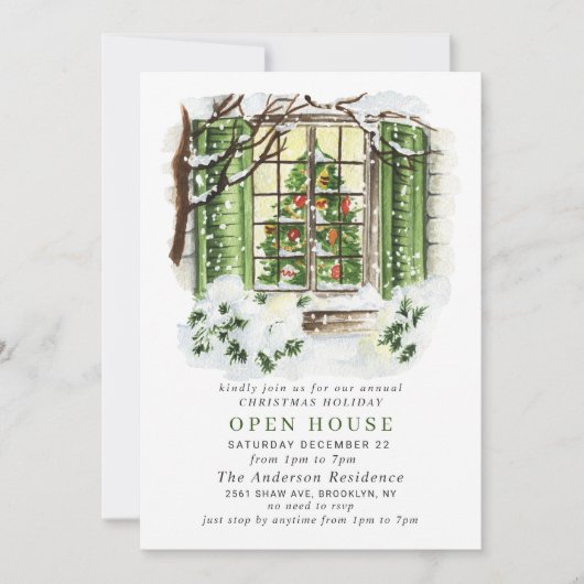 Festive Country CHRISTMAS HOLIDAY OPEN HOUSE Kaart (Voorkant)