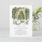 Festive Country House CHRISTMAS HOLIDAY BRUNCH Kaart (Staand voorkant)