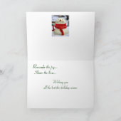 Festive Covered Bridge-feestdagkaart Feestdagen Kaart (Binnen)