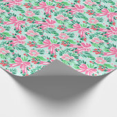 Festive Cozy Bows Holiday Christmas Cadeaupapier (Hoek)