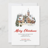 Festive Cozy Christmas Scene Greeting Card Feestdagenkaart (Voorkant)