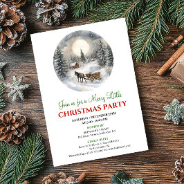 Festive Cozy Winter Scene Christmas Invitation Kaart