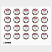 Festive Cupcake Cake Pop Bakery Packaging Ronde Sticker (Vel)
