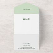 Festive Custom Merry Christmas Script Photo All In One Uitnodiging (Buitenkant)