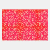 Festive custom monogram voor je cadeauontvangers inpakpapier vel (Voorkant 2)